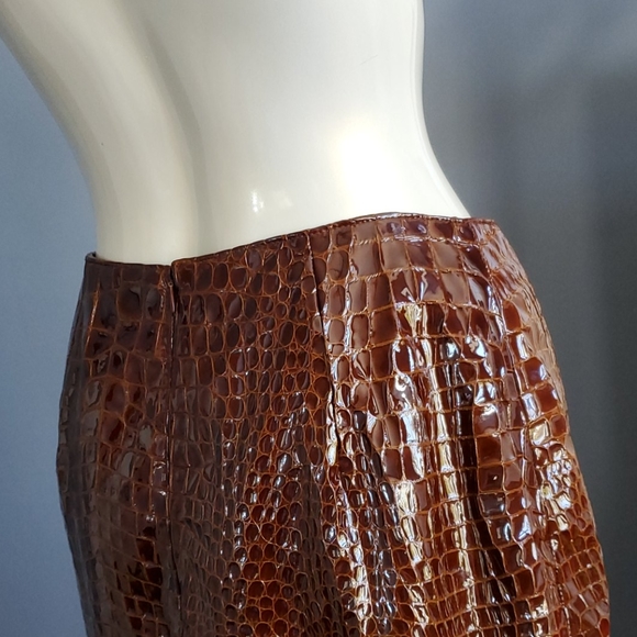 NWT VINTAGE JONES NY PATENT ALLIGATOR SKIRT, 8 - Picture 5 of 8